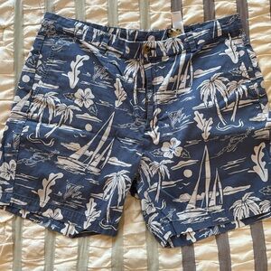 Vineyard Vines Island Print Vacation Tropical Travel Casual Men’s Shorts Size 38